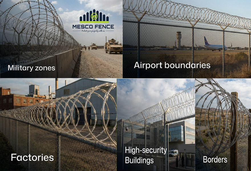 Borders, Military Zones, Factories, High-Security Buildings, Airport Boundaries